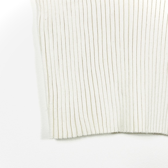 H&M Cream Spaghetti Strap Ribbed Sweater Tank Top - Picture 5 of 5